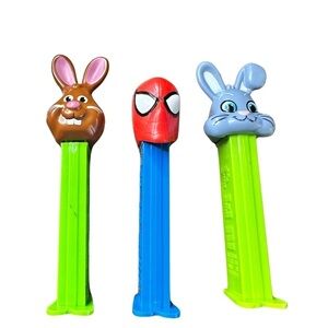 Three Pez Dispensers (Used - Excellent Condition) 🐰🕷️